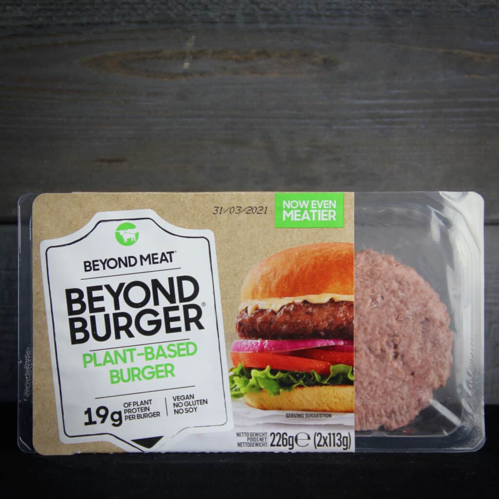 Vegetarische hamburger test mrt 2021 Beyond meat Beyond burger vierkant