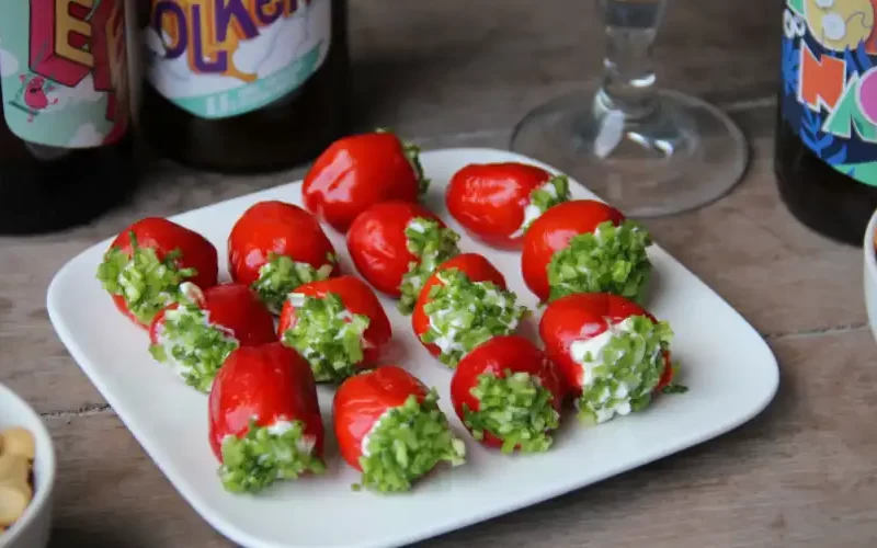 Gevulde pepers met roomkaas