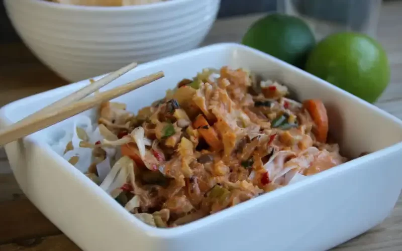 Jackfruit met Thaise curry en noedels