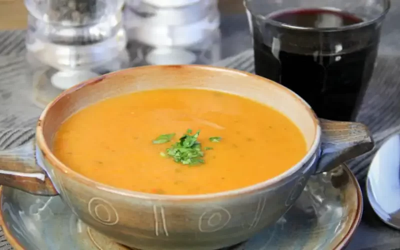 Zoete aardappel soep