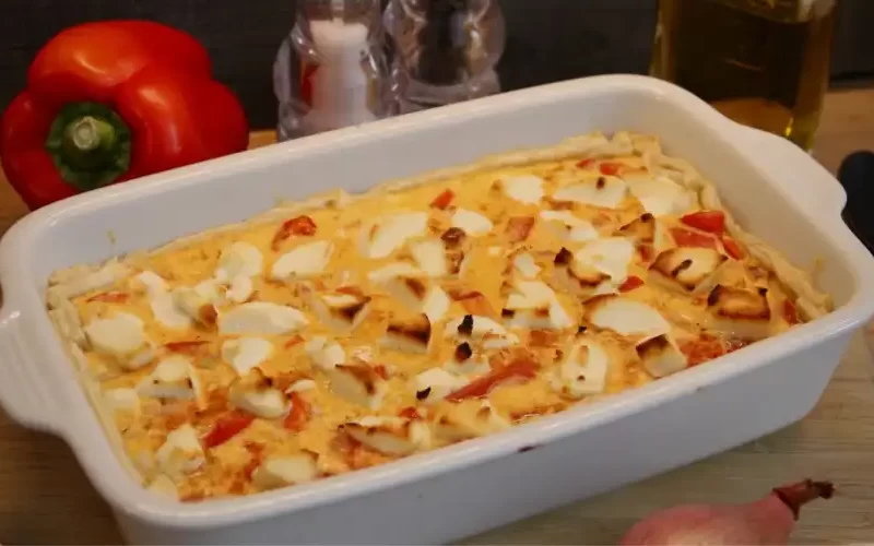 Paprika geitenkaas quiche