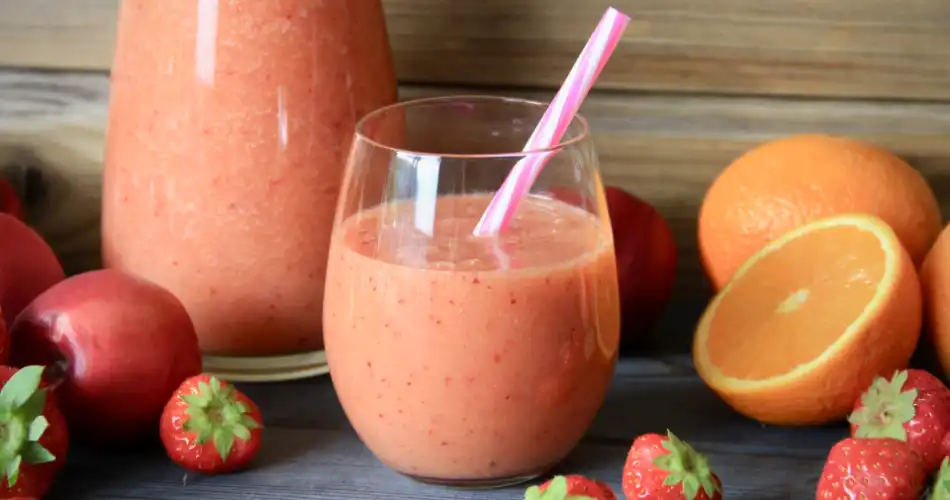 Smoothie met nectarine aardbei en sinaasappel 950x500