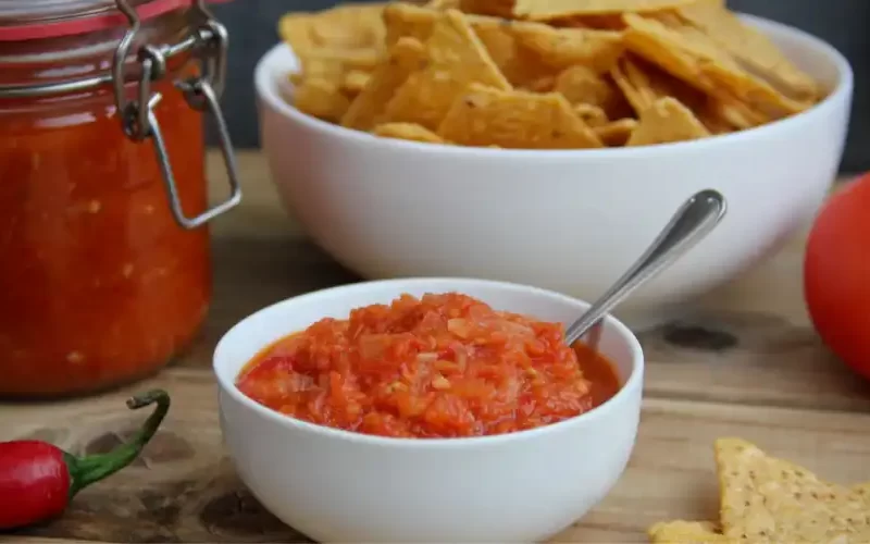 Rode salsa met tomaat en paprika