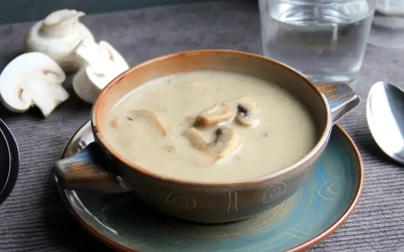 Champignon cremesoep met witte bonen