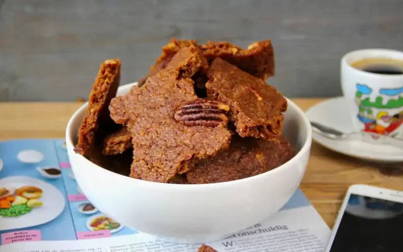 Speculaasbrokken met pecannoten