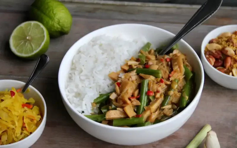 Rendang van jackfruit met bonen
